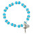 Aqua Crystal Rosary Bracelet - 12/pk