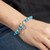 Aqua Crystal Rosary Bracelet - 12/pk