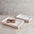 Beaded White Wood Trays Set