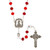 Divine Mercy Sun-Cut Crystal Rosary - 10/pk