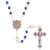 Blue Pearl and Crystal Miraculous Rosary - 6/pk