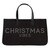 Black Canvas Tote-Christmas Vibes