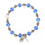 Blue Miraculous Crystal Rosary Bracelet - 8/pk