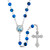 Blue Marble Bead Our Lady of Grace Rosary - 8/pk