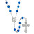 Blue Marble Bead Our Lady of Grace Rosary - 8/pk