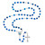 Blue Marble Bead Our Lady of Grace Rosary - 8/pk