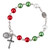 Multicolor Holy Family Christmas Rosary Bracelet - 12/pk