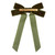 Velvet Hair Bows - Green/Brown