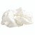 Large Diamond Ornament Satin Rhinestone Scrunchie - Ivory