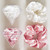 Large Diamond Ornament Satin Rhinestone Scrunchie - Ivory