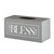 Rectangle Tissue Box Cover - Grey with White Text