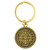 St. Benedict Rope Border Antique Gold Key Ring - 12/pk