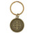 St. Benedict Rope Border Antique Bronze Key Ring - 12/pk