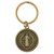 St. Benedict Rope Border Antique Bronze Key Ring - 12/pk