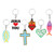 Devotional Rubber Key Chain Assortment (6 Asst) - 6 sets/pk