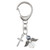 Gray Pearl Guardian Angel and Crucifix Clip - 18/pk