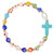 Colorful Floral Bead Cross Bracelet Assortment (3 Asst) - 12/pk