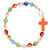 Colorful Floral Bead Cross Bracelet Assortment (3 Asst) - 12/pk