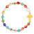 Colorful Floral Bead Cross Bracelet Assortment (3 Asst) - 12/pk