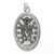 Silver Miraculous Oval Floral Border Medal - 36/pk