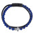 Men's Blue Bead Cross Bracelet - 10/pk