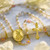 Imit. Pearl Daisy Guardian Angel Rosary - 10/pk
