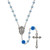 Blue Rose Bead Mother's Rosary - 8/pk