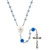 Blue Rose Bead Mother's Rosary - 8/pk