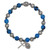 Blue Miraculous Mary Bali Bead Rosary Bracelet - 10/pk