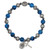 Blue Miraculous Mary Bali Bead Rosary Bracelet - 10/pk