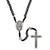 St. Michael Cross Hematite Cord Rosary - 6/pk