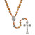 Olive Wood Finish Miraculous Medal Rosary - 6/pk