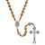 Olive Wood Finish Miraculous Medal Rosary - 6/pk
