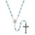 Iridescent Blue Crystal Fancy Miraculous Rosary - 2/pk