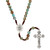 Marbled Aqua Miraculous Corded Rosary - 6/pk