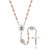 Our Lady of the Miraculous Rose Pink Pearl Rosary - 10/pk