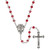 Red Marbled Confirmation Rosary - 12/pk