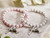 Pink First Communion Pearl and Crystal Rondelle Bracelet - 12/pk
