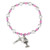 White Heart and Purple Pearl First Communion Bracelet - 12/pk