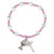 White Heart and Purple Pearl First Communion Bracelet - 12/pk
