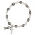 White Pearl St. Benedict First Communion Rosary Bracelet - 12/pk