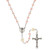 Pink Pearl and Flower First Communion Rosary - 9/pk