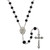 Most Blessed Sacrament First Communion Black Glass Rosary - 12/pk