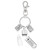 Scapular with Holy Water Vial Key Ring - 8/pk