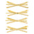 Hair Pins - Flat Gold Bows - Set of 4