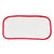 Plush Face Cloth Set - White with Red Trim