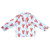 Long Sleeve Top + Square Short PJ Set with Velvet Tie - Blue Stripes + Lobsters