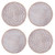 Lilac Stamped Appetizer Plates - Set of 4