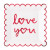 Foil Scalloped Plates - Love You
