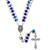 Sapphire Faceted Glass Ladder Rosary